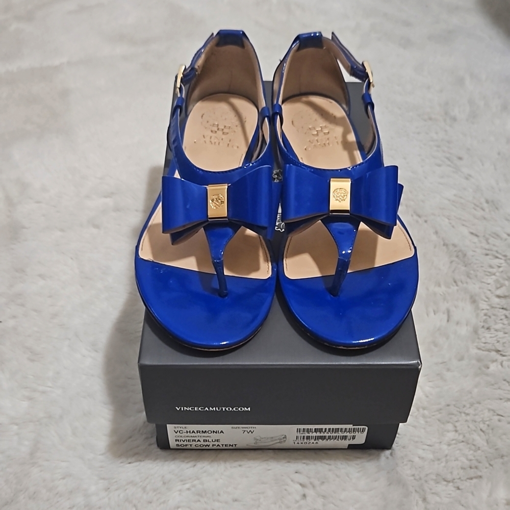 Vince Camuto "Harmonia" Soft Cow Patent Sandals